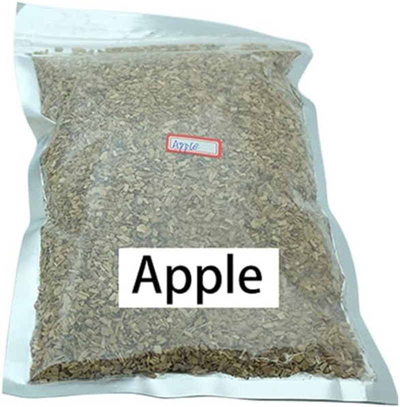 125 g/Bolsa de astillas de Madera para Fumar Barbacoa, Alimentos ahumados, Manzana, Nogal, Roble, Cereza, Accesorios de Herramientas para Parrilla de Barbacoa 100% Natural (Madera de Manzano)