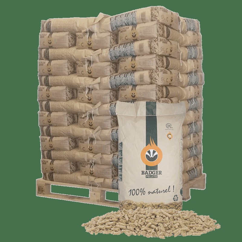 BADGER Palet de pellets – 65 Sacos à 15 kg
