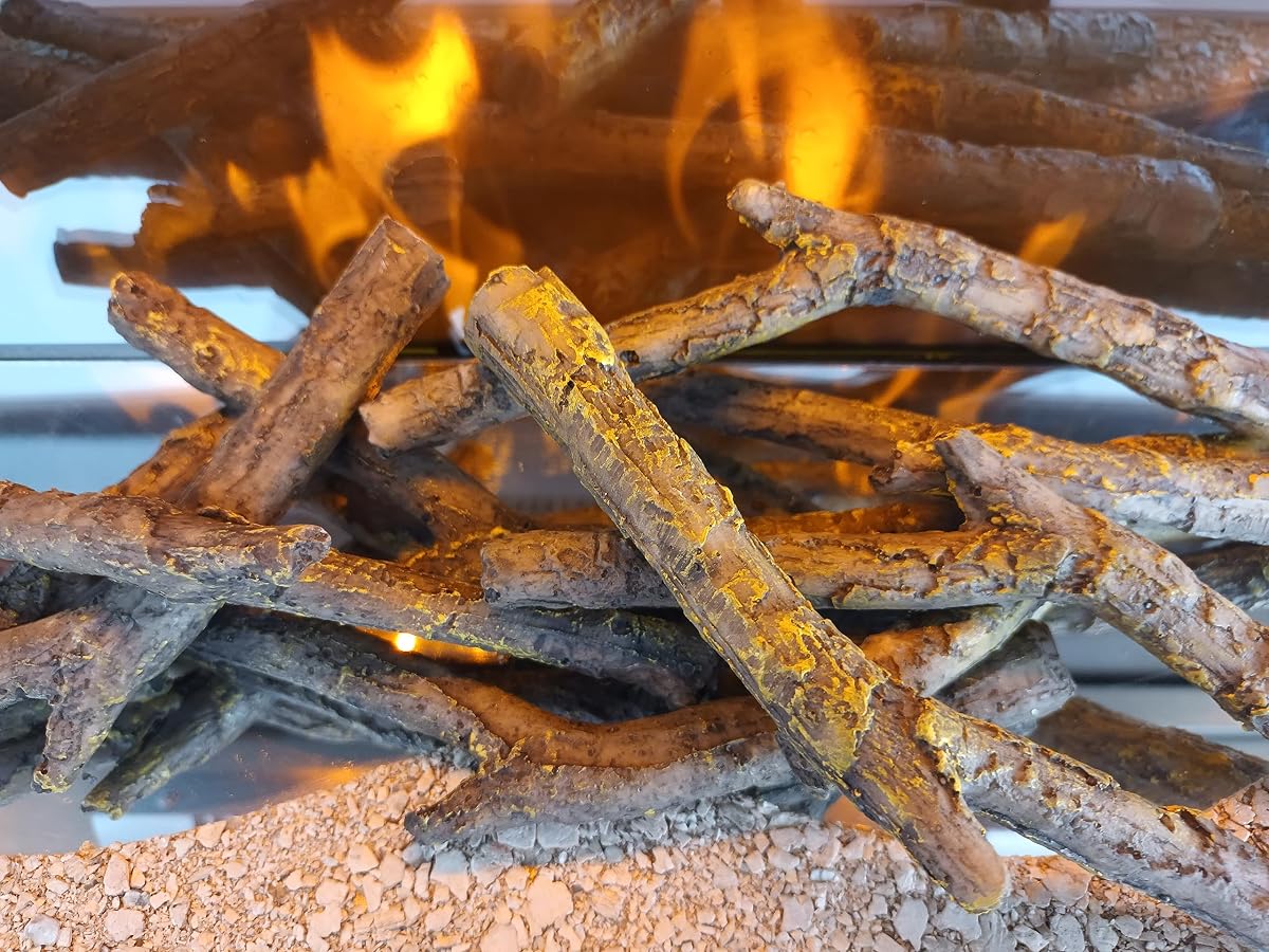 CHEMIN'ARTE 5 Troncos Decorativos para chimeneas eléctricas - Diferentes Formas y tamaños