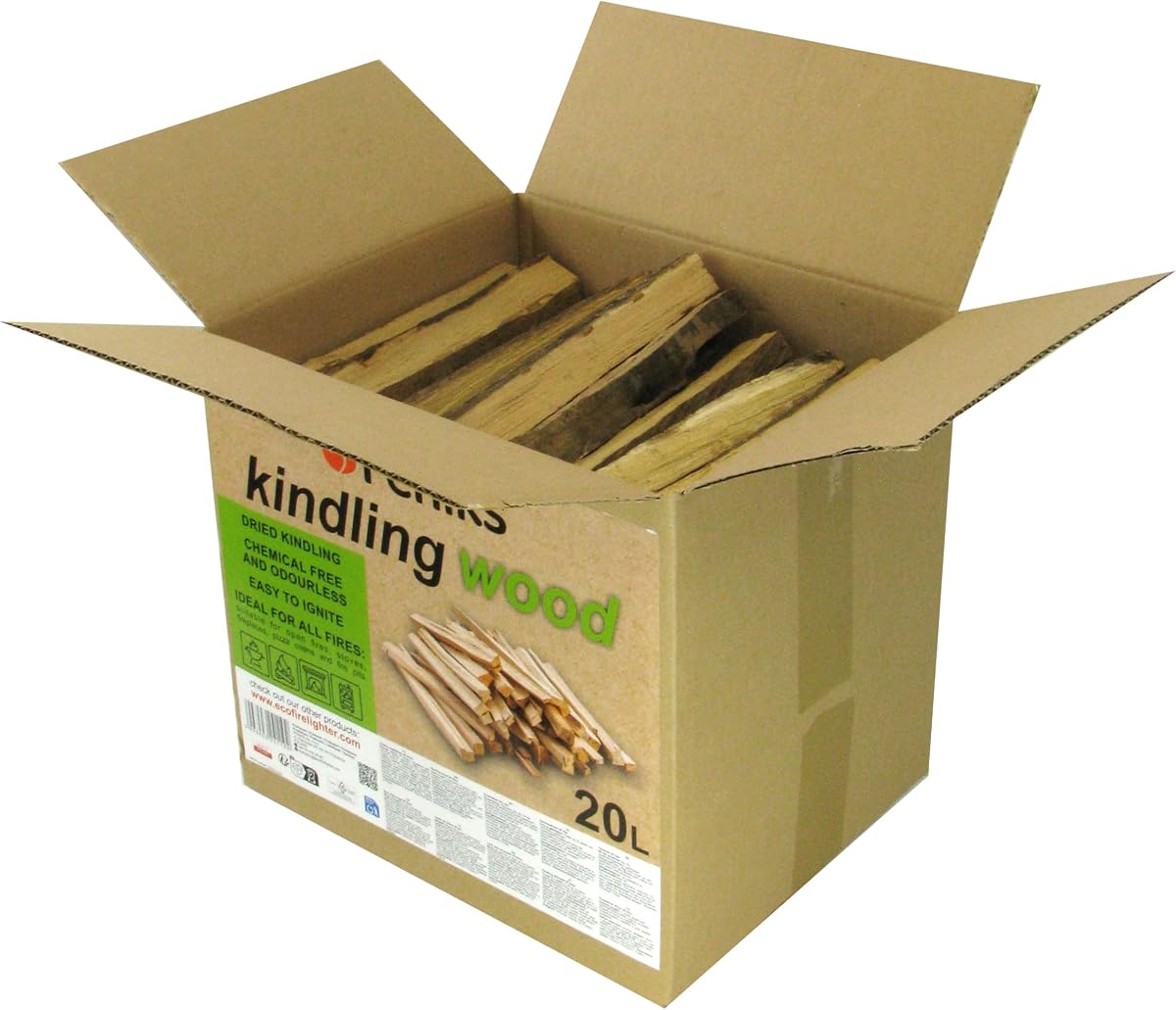Feniks madera de encina 20 litros (aprox. 5-6 kg) - madera seca para chimenea y parrilla (longitud aprox. 25 cm)