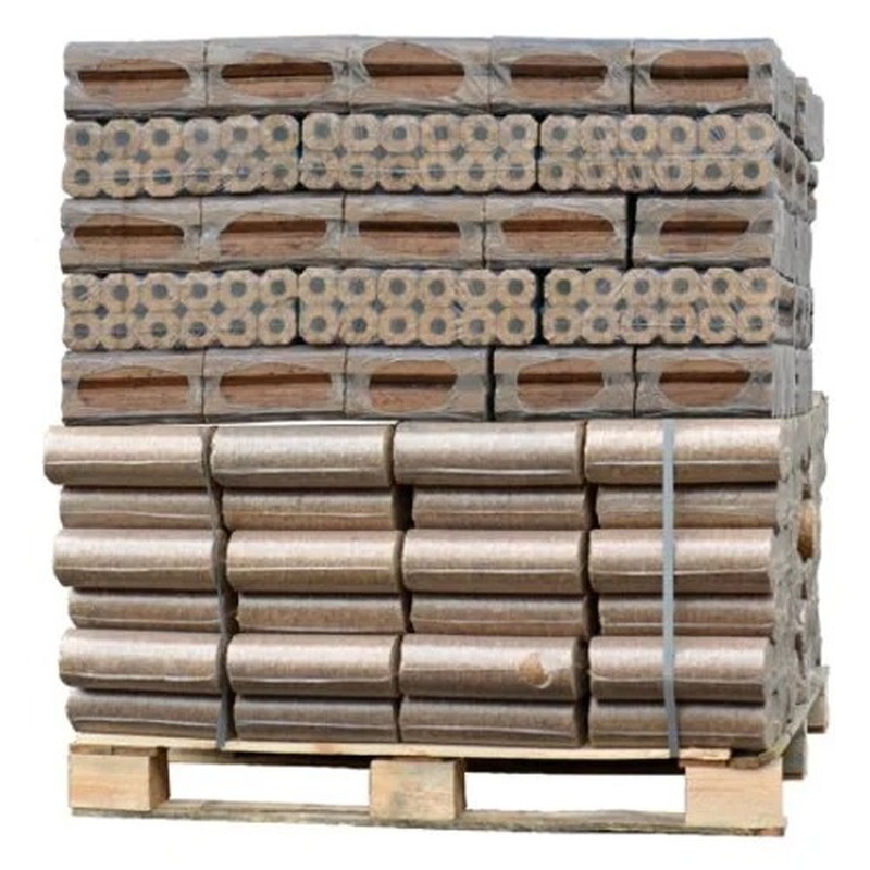 Gemischte Palet de Pini Kay Briquetas de madera + Nestro Mezcla (960 kg)