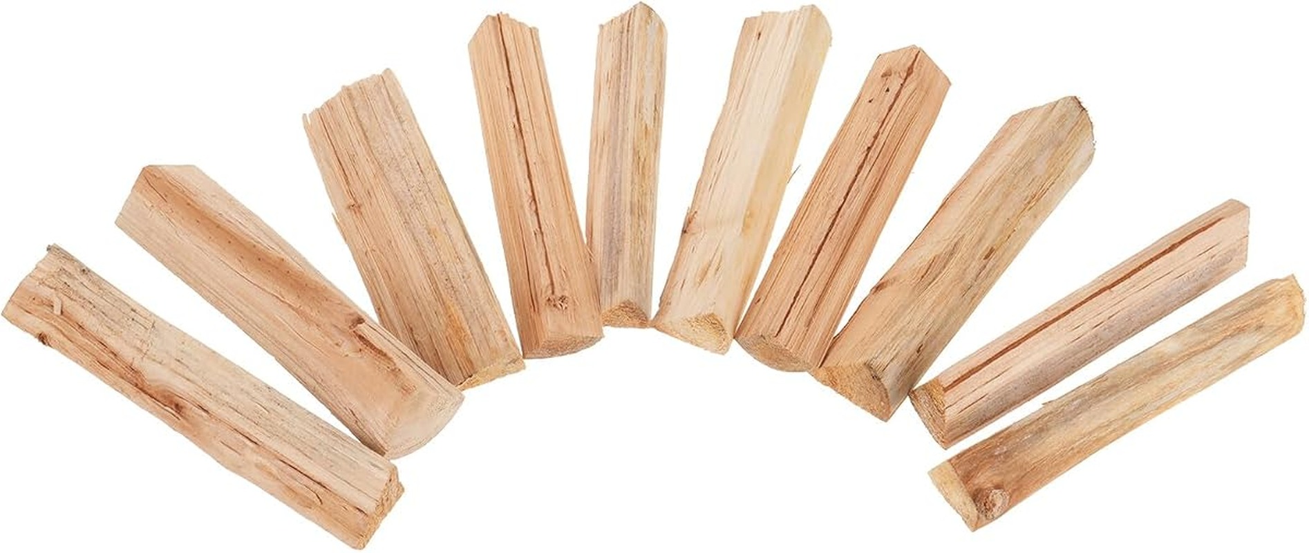 jojofuny Leña para Chimenea y Fogatas 22 Cm, Paquete 10 Piezas de Madera Seca de Pino para Barbacoa, Horno de Pizza y Cocina al Aire Libre, Baja Emisión de Humo, Leña Partida y Secada