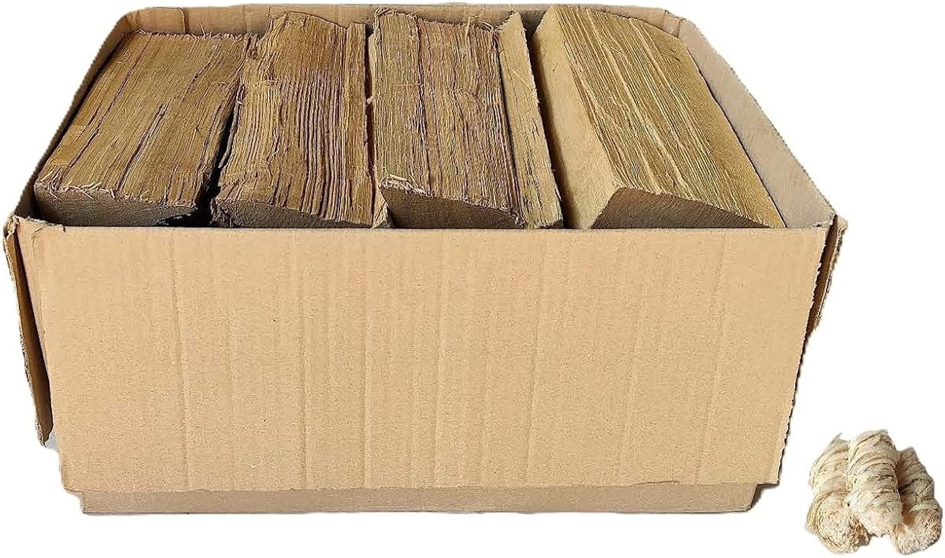 Leña Roble Seco, 10 kg, Troncos 25 cm, Chimenea, Brasero, Pizza, Barbacoa con 3 Encendedores Naturales