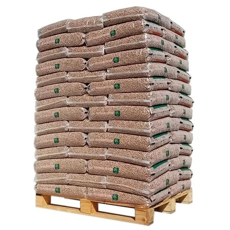 Natürliche Energie-Pellets de madera – Palet con 70 x 15-kg-Säcken