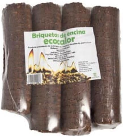 Suinga Briquetas de Madera Ecológicas Encina 14 Kg – Briquetas para Chimenea, Combustible Natural para Estufas y Chimeneas