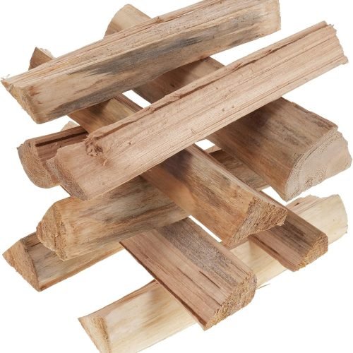 10 Piezas Leña Seca al Horno Madera de Pino Carbonizado para Chimenea Horno de Pizza y Fogatas Troncos para Cocinar y Barbacoa Exteriores