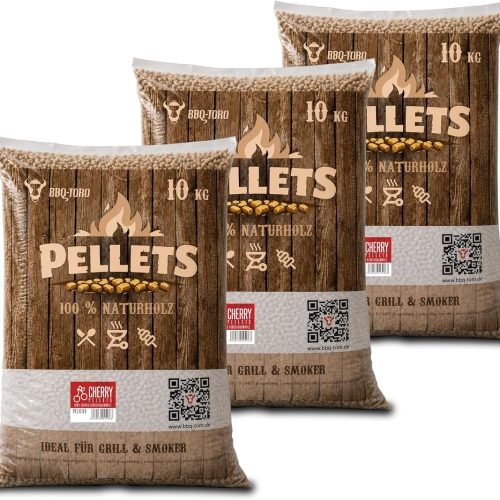 BBQ-Toro Pellets de 100% Madera de Cerezo I Fumador I Barbacoa I Ahumador I Smoker I Horno de Pizza I Sistemas de Calefacción (30.00)