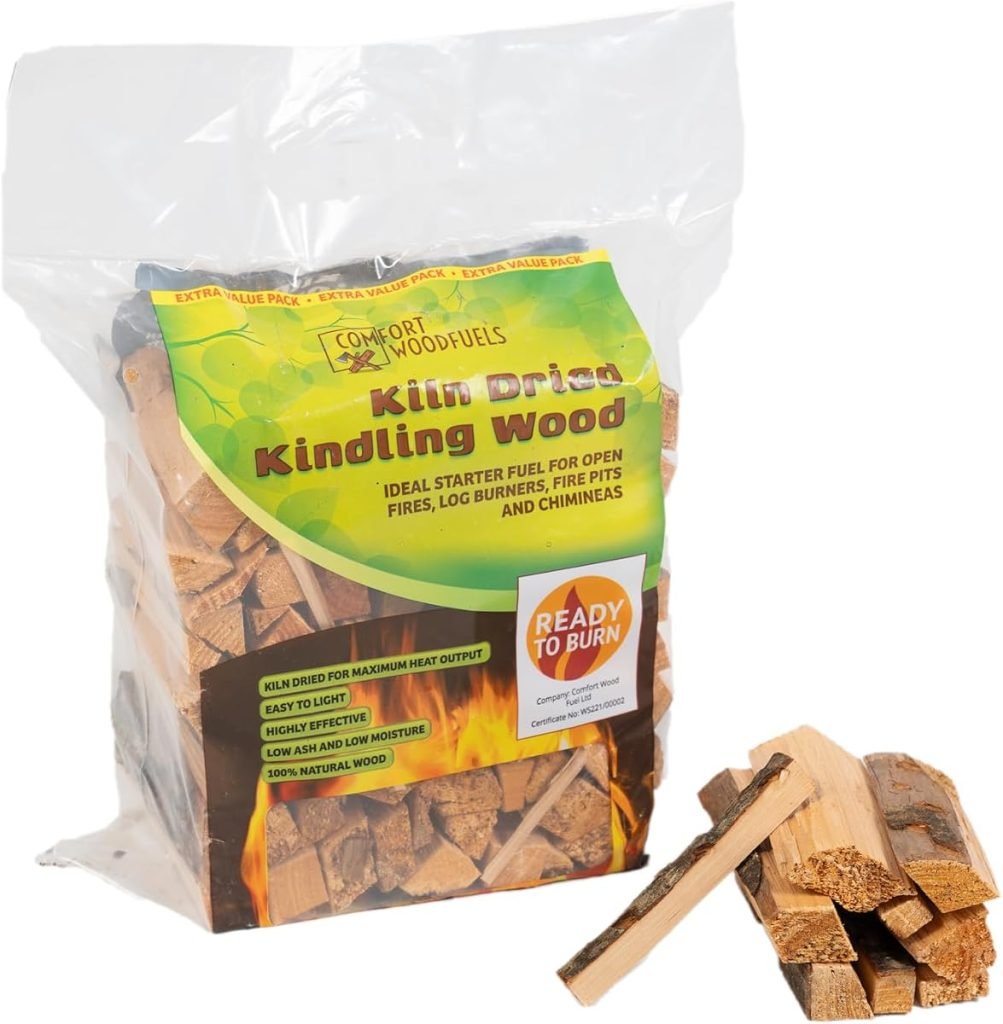 CWF - Madera de leña Seca al Horno, ecológica, iluminación rápida, Pino y Abeto, Paquete de Transporte de 6 L (Aprox. 2 kg) para quemadores de leña, Hoguera, hornos de Pizza y chimeneas Abiertas