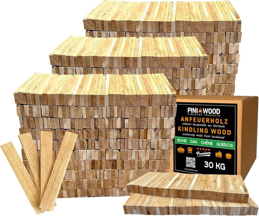 PINI Encendedor de madera de roble, 30 kg, para chimenea, barbacoa, hoguera, brasero