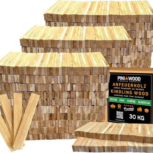 PINI Encendedor de madera de roble, 30 kg, para chimenea, barbacoa, hoguera, brasero