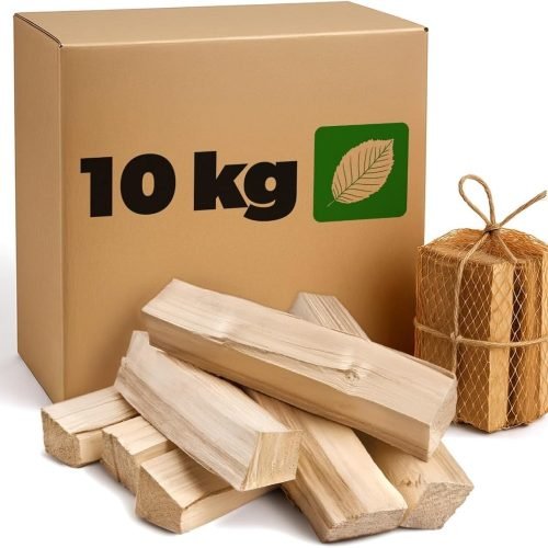 KADAX Leña de Madera de Haya 10 kg, Natural y Eficiente para Chimenea, Horno, Barbacoa y Brasero
