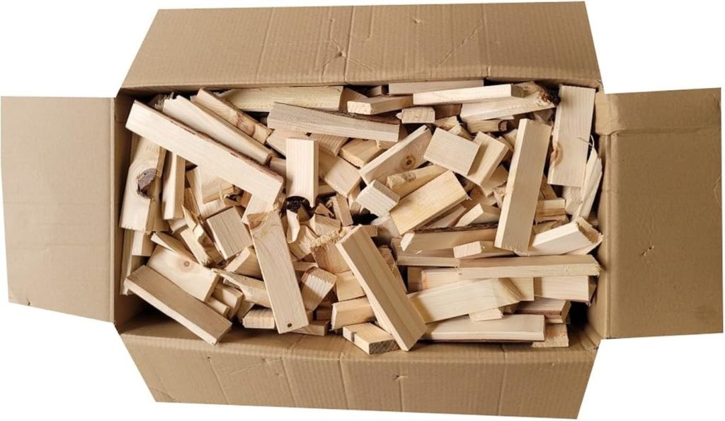 Leña de abeto seco 25 kg Encendido natural para chimenea, estufa y barbacoa Combustion Uniforme listo para usar