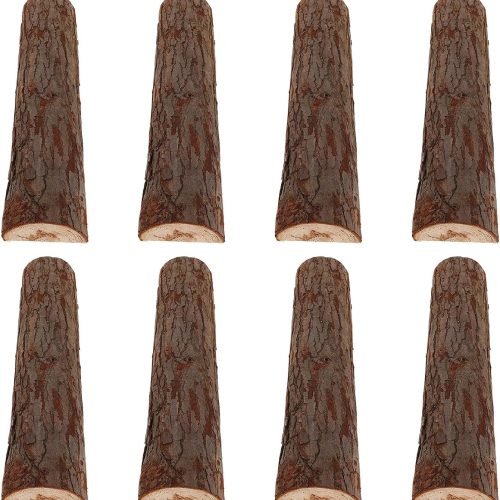 Alipis de Troncos de Madera Decorativa Leña Versátil 8 Piezas Accesorios Naturales para Chimenea y Jardín para Decoración Interior y Exterior para Hogar