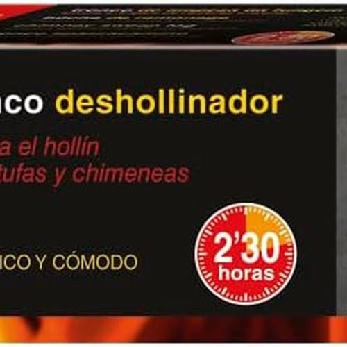 Flower - Tronco Deshollinador Autolimpieza 1.5 Kg | Elimina y Previene Acumulación de Hollín | Arde 2.3 Horas | Ideal para Estufas y Chimeneas, Único