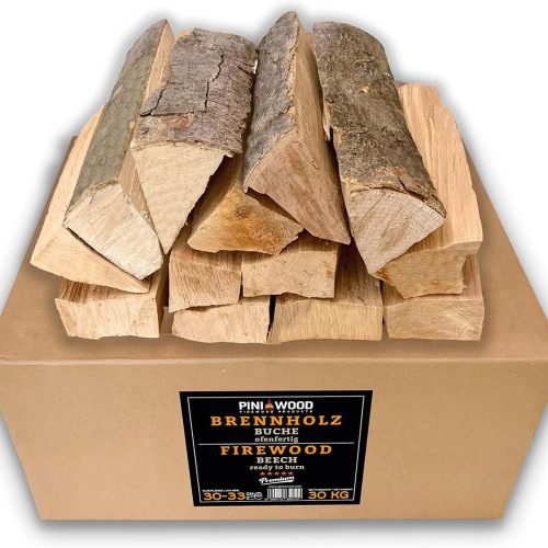 PINI Leña lista para horno, 30 kg, aprox. 30 – 33 cm, para chimenea, barbacoa, horno de pizza, ahumador