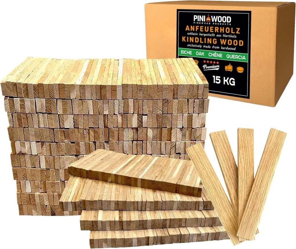 PINI Encendedor de madera de roble, 15 kg, para chimenea, barbacoa, hoguera, brasero