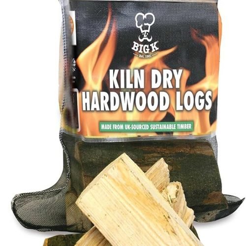 Big K Kiln Troncos de Madera Seca FSC cultivados en Reino Unido, Bolsa de Estufa de Madera Dura y Combustible de Chimenea