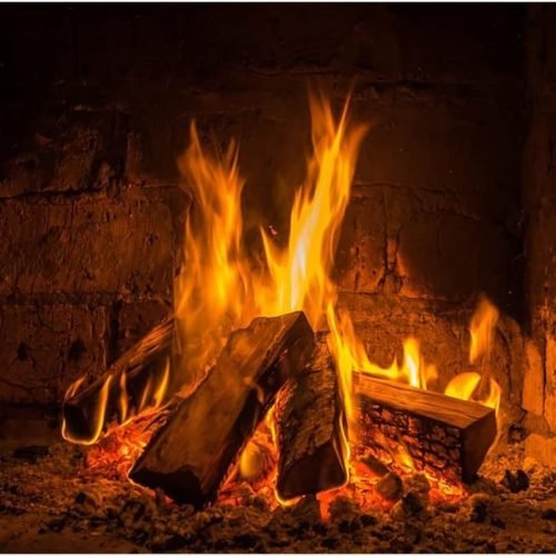 Aoihrraan 1,5x1m Quema Leña Fondo Vintage Chimenea Llameante Madera Llama Fotografía Fondo Fogata Fiesta Al Aire Libre Camping Viajes Barbacoa Pancarta Niños Adultos Retrato Foto Estudio Accesorios