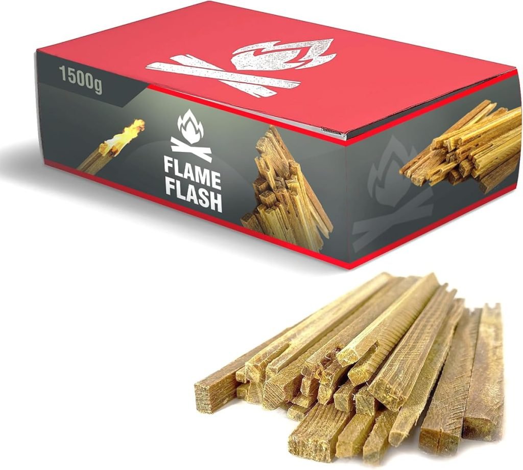 SWISSINNO Flame Flash Maderas Naturales para Encender | Encendedor Natural y Ecológico para Estufas, Parrillas, Chimeneas y Fuegos | 1500g