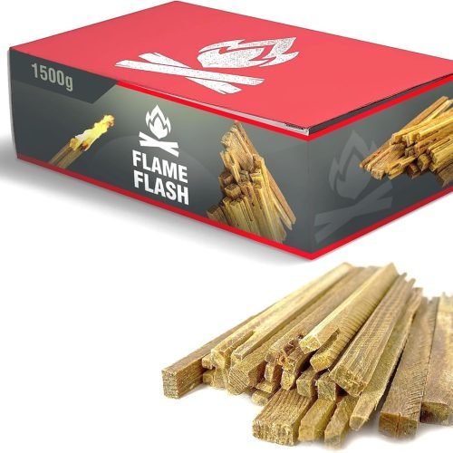 SWISSINNO Flame Flash Maderas Naturales para Encender | Encendedor Natural y Ecológico para Estufas, Parrillas, Chimeneas y Fuegos | 1500g