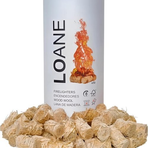 LOANE – Pastillas Encendido Chimenea – Encendedor Chimenea, Encendedor Barbacoa, Pastillas Encendido, Encendedores Ecológicos, Ecendedores Naturales, Encendedores De Lana De Madera.
