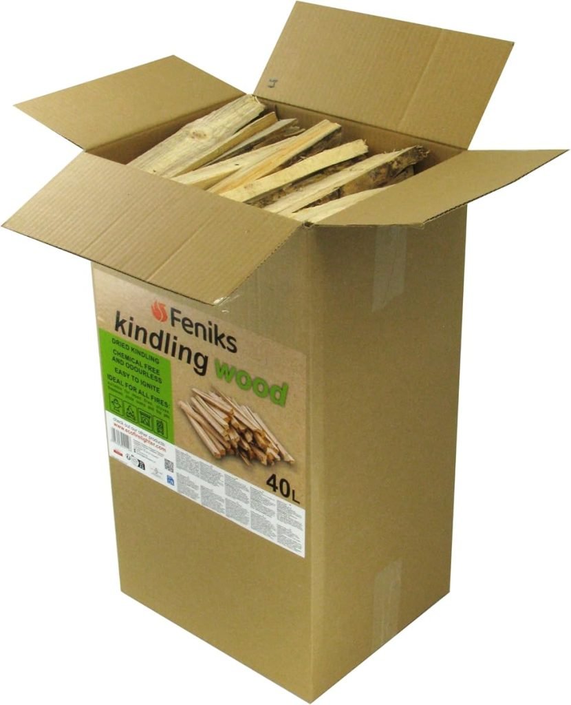 Feniks Encendedor de fuego 40 litros (aprox. 10 – 11 kg) – madera seca para chimenea y barbacoa (longitud aprox. 25 cm)