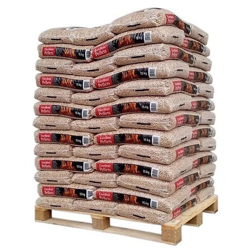 Pellets Premium — palet con 65 sacos de 15 kg
