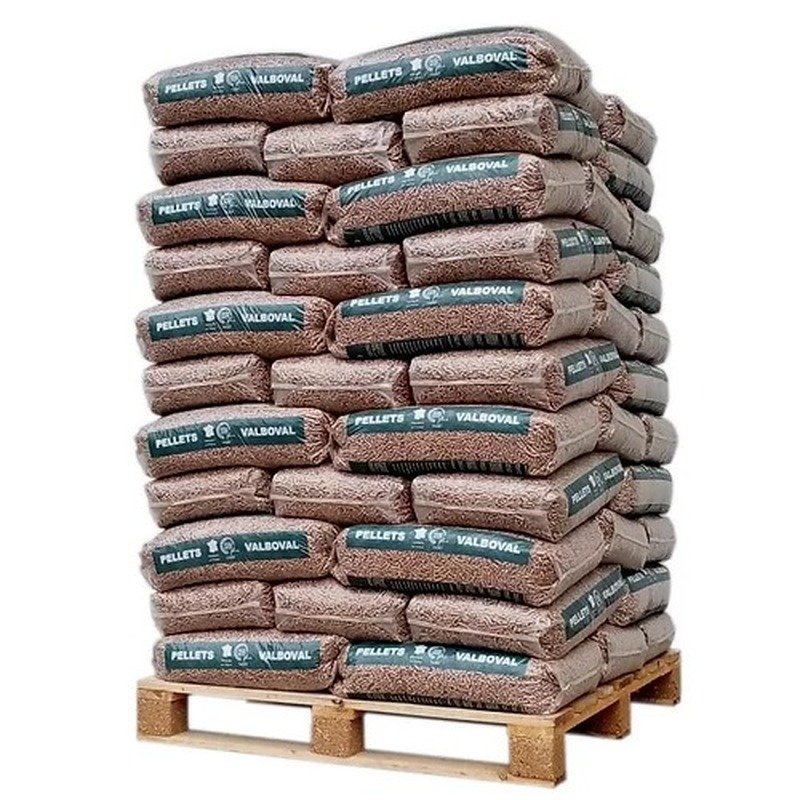 Pellets Valboval — palet con 65 sacos de 15 kg