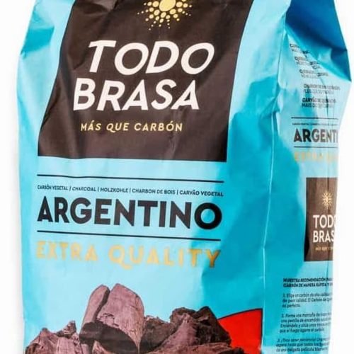 Carbon Vegetal Argentino de Quebracho Extra Quality- Todobrasa. Gran Poder calorifico. Gran duracion. Ideal para BBQ, Parrilla y Horno. (10KG)