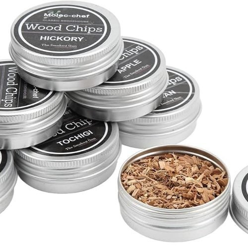 Focket Chips de Madera para Ahumador de Cócteles, 8 Sabores Virutas de Ahumador de Madera Astillas de Madera para Ahumador, Astillas de Madera para Fumadores, para Cóctel Culinario