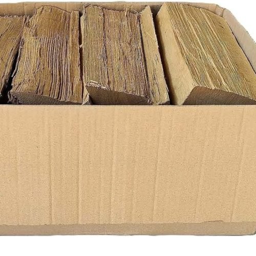Leña Roble Seco, 10 kg, Troncos 25 cm, Chimenea, Brasero, Pizza, Barbacoa con 3 Encendedores Naturales