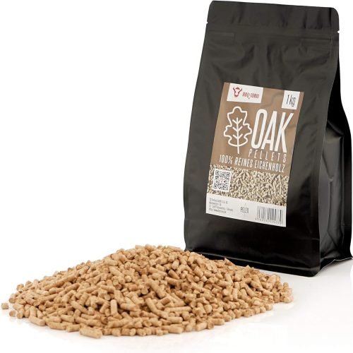 BBQ-Toro Pellets para Barbacoa de 100% Madera de Roble | 1 kg | Pellets de Roble para Barbacoa, Ahumador, Horno de Pizza de Pellets y Sistemas de Calefacción | Pellets de Madera