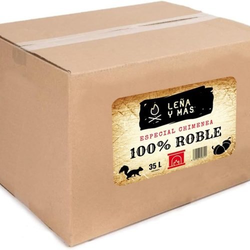 Roble 100% para Chimenea, 35L, Caja 38x31x31 cm
