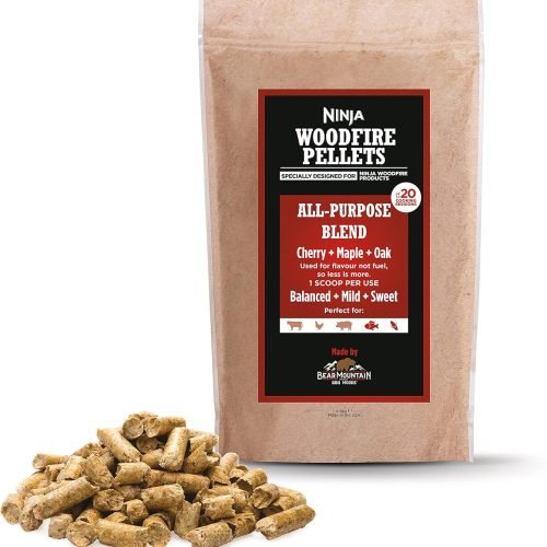 Ninja Woodfire Pellets Mezcla Multiusos 900 G XSKOGAPBPL2UK | Pellet Oficial Ninja Woodfire para Su Uso con la Parrilla de Exterior Ninja Woodfire