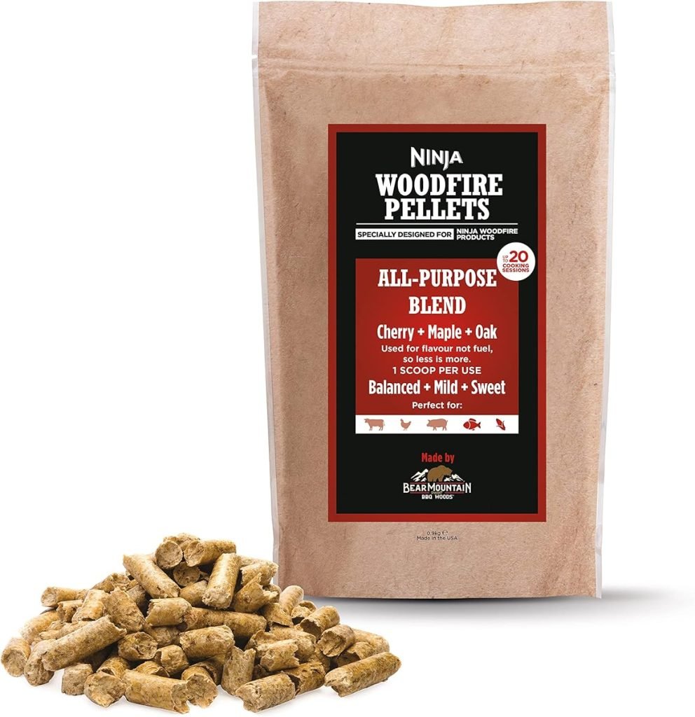 Ninja Woodfire Pellets Mezcla Multiusos 900 G XSKOGAPBPL2UK | Pellet Oficial Ninja Woodfire para Su Uso con la Parrilla de Exterior Ninja Woodfire