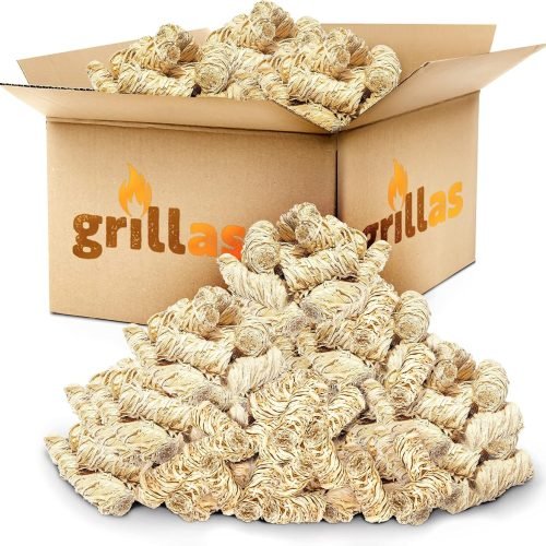 grillas Pastillas de Encendido Ecológicas Enceradas | Encendedores de Barbacoa de Madera Natural | Pastillas de Lana de Leña para Chimeneas, Estufas, Fogatas, Ahumadores (15 kg (Aprox. 1200 Unidades) | Encendedor para barbacoa, encendedor de carbón, ecológico, respetuoso con el medio ambiente, larga duración de combustión