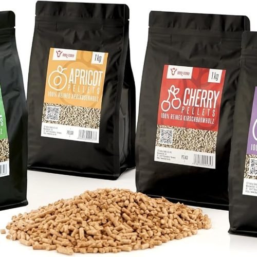 BBQ-Toro Set de Pellets 100% Madera Frutal | con 4 Variedades de 1 Kg c/u | Juego de Pellets para Barbacoa, Ahumador, Horno para Pizza y para Ahumar | Pellets Surtidos, Set de Pellets